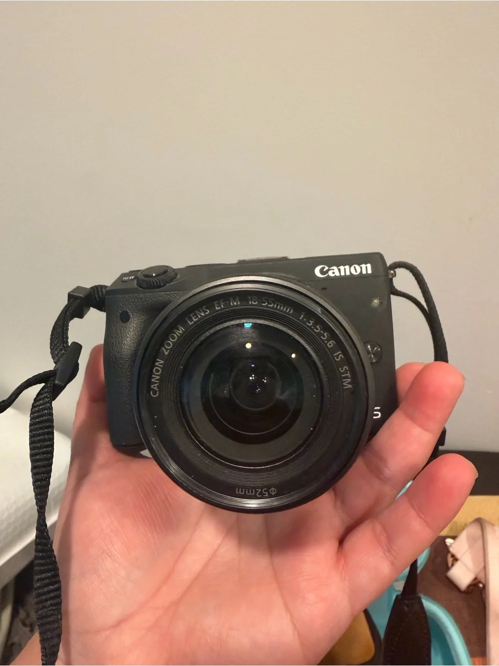Canon Black Mirrorless Camera with 18-55mm Zoom Lens